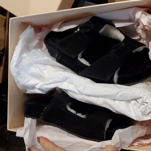 Nib Alexandre Birman shearling flats